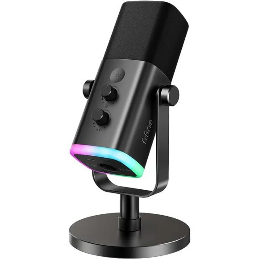 XLR/USB Dynamic Microphone for Podcast Recording, PC Computer Gaming Streaming